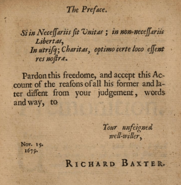 Origin of the phrase, ‘In necessariis unitas’ iDigress